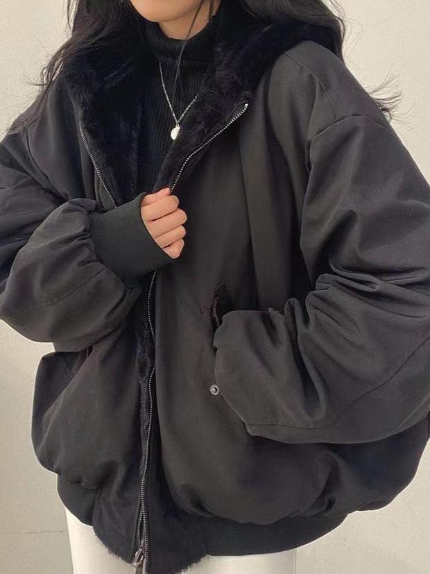 Dam Vinterjacka Oversize Mysig med Dragkedja 4