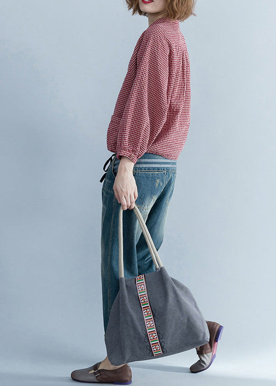 Damblus Långärmad med Plädmönster 3