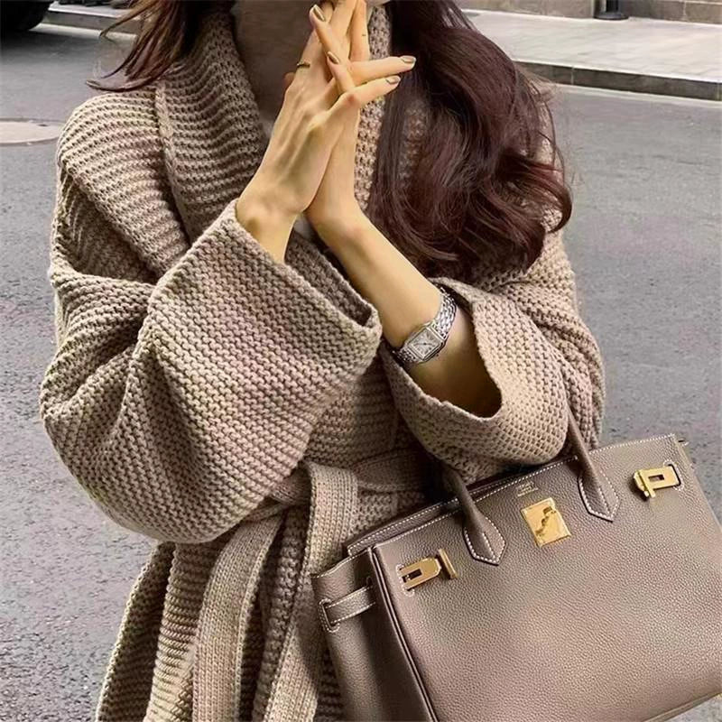 Damens Cardigan Chunky Knit Oversized 2