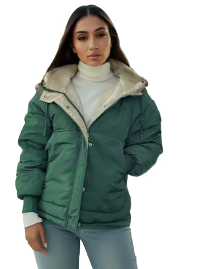 Damens Jacka med Fleecefoder och Huva 1