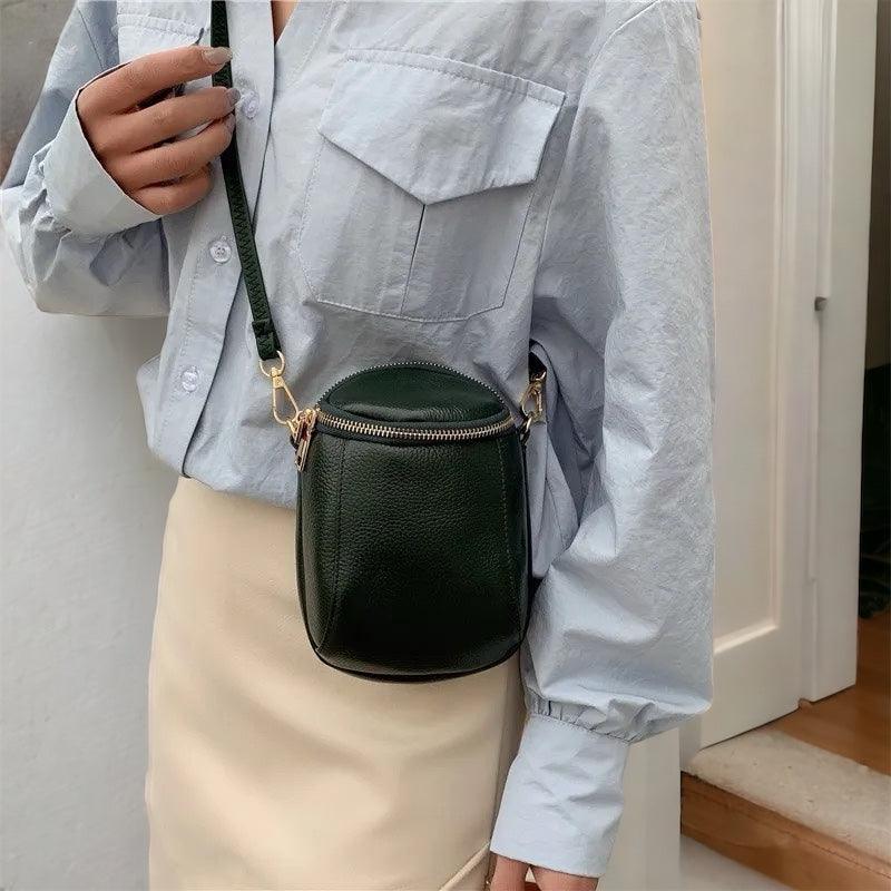 Damernas Crossbody Väska Kompakt Veganskt Läder 4