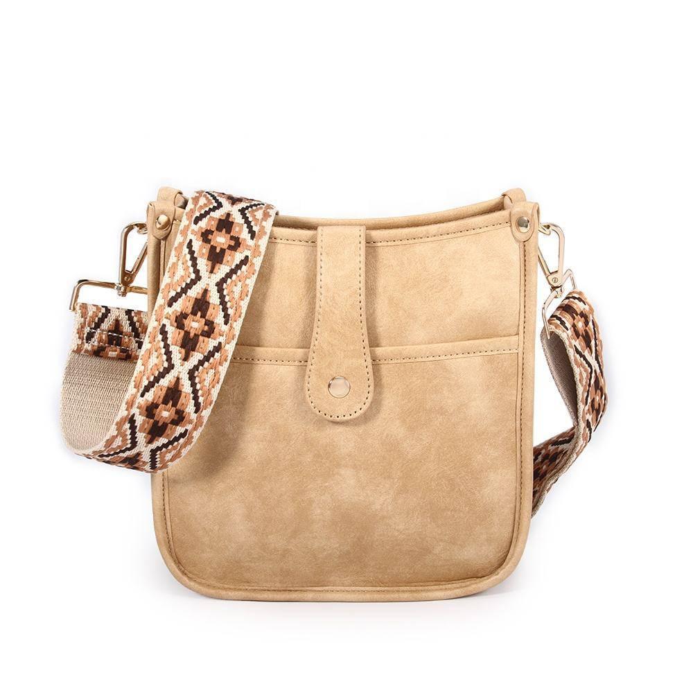 Damernas Crossbody Väska med Gitarrrem Vegansk Läder 0