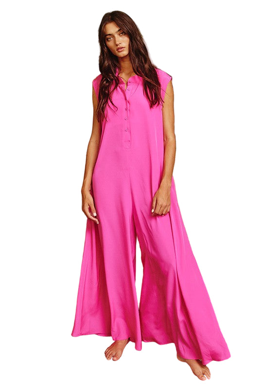 Damernas Jumpsuit i Satin med Vida Ben 0