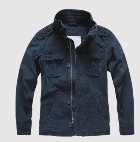 Damernas Retro Denimjacka med Flera Fickor 1