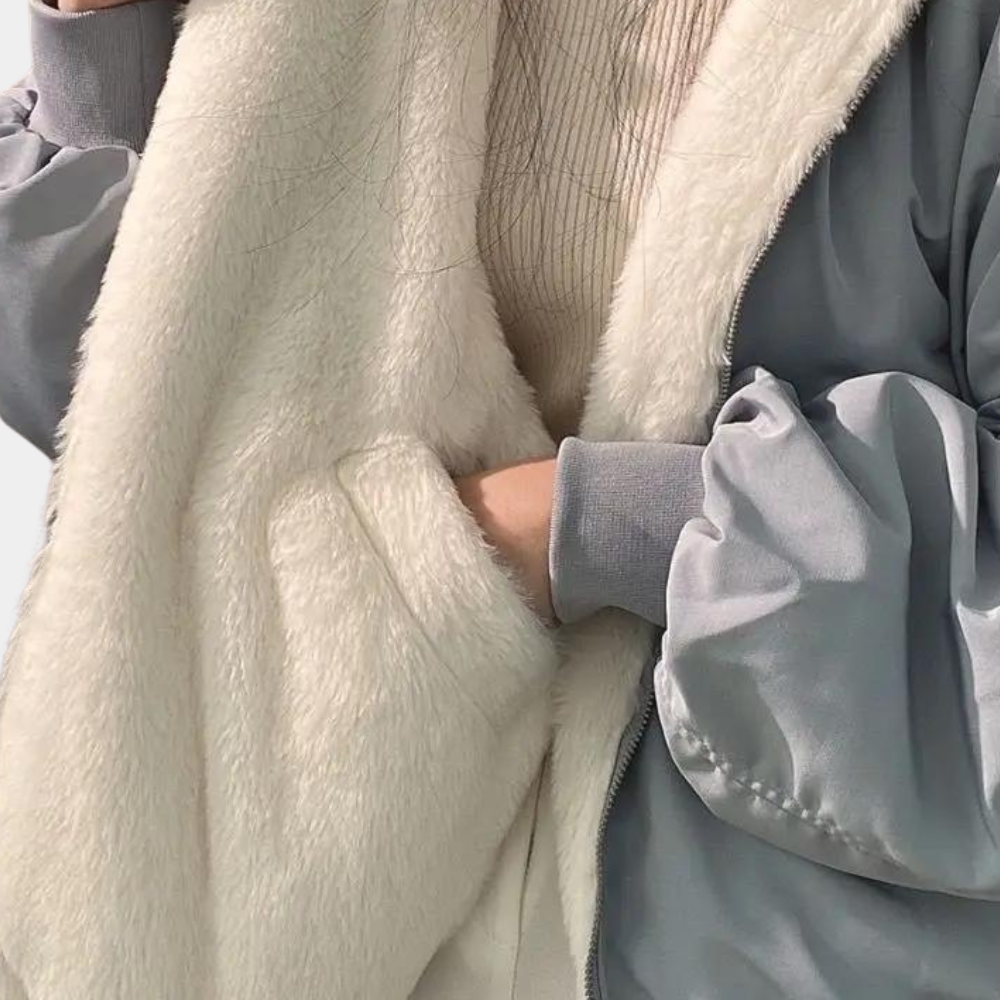 Damjacka Dubbellager med Huva för Kalla Vinterdagar 2