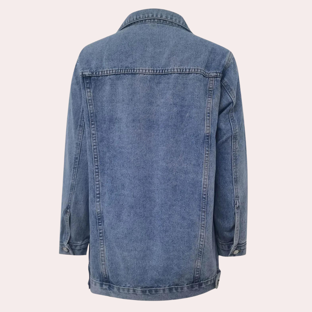 Damjacka Oversize Retro i Denimlook för Kvinna 5