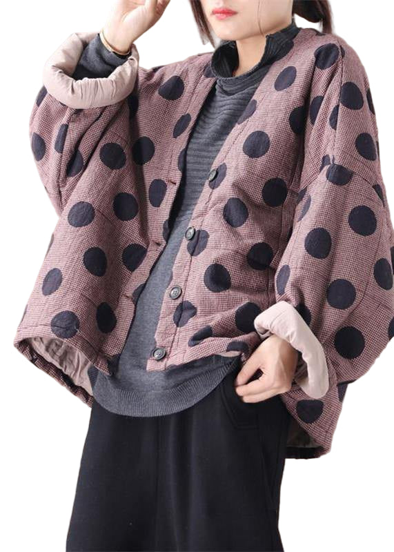 Damjacka Röd Rutig V-ringad Knappjacka för Vardag och Avslappnade Tillfällen 0