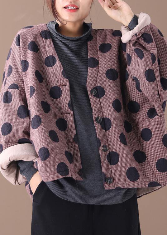 Damjacka Röd Rutig V-ringad Knappjacka för Vardag och Avslappnade Tillfällen 1