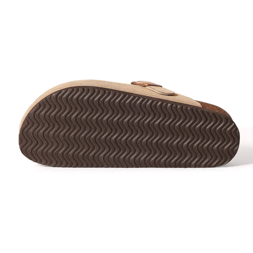 Damklädes Mules med Korkinlägg och Justerbara Remmar 4