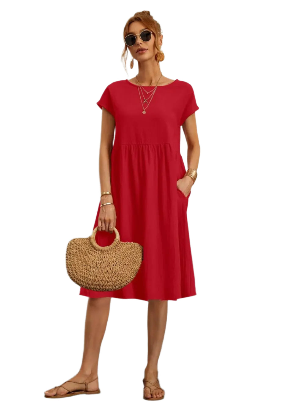 Damklänning Modern Stil Högkvalitativa Tyger 0