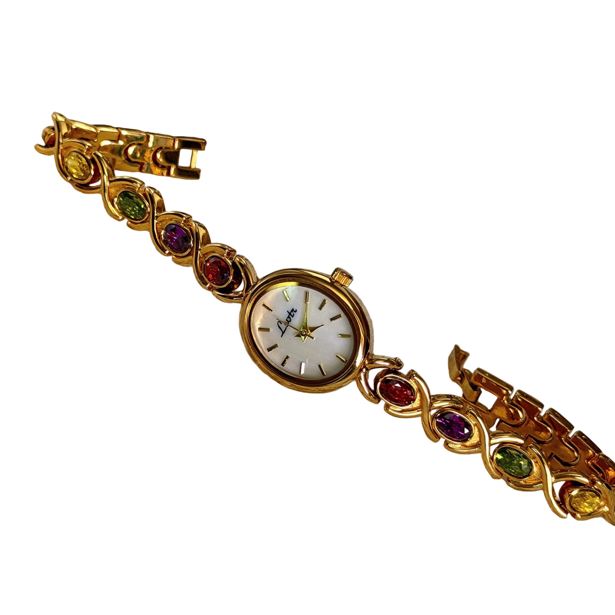 Damklocka Oval Design med Ädelstenar - Elegant Armbandsur för Vardag och Fest 3