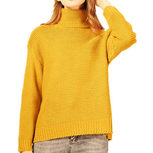 Damstickad Tröja Turtleneck Chunky 5
