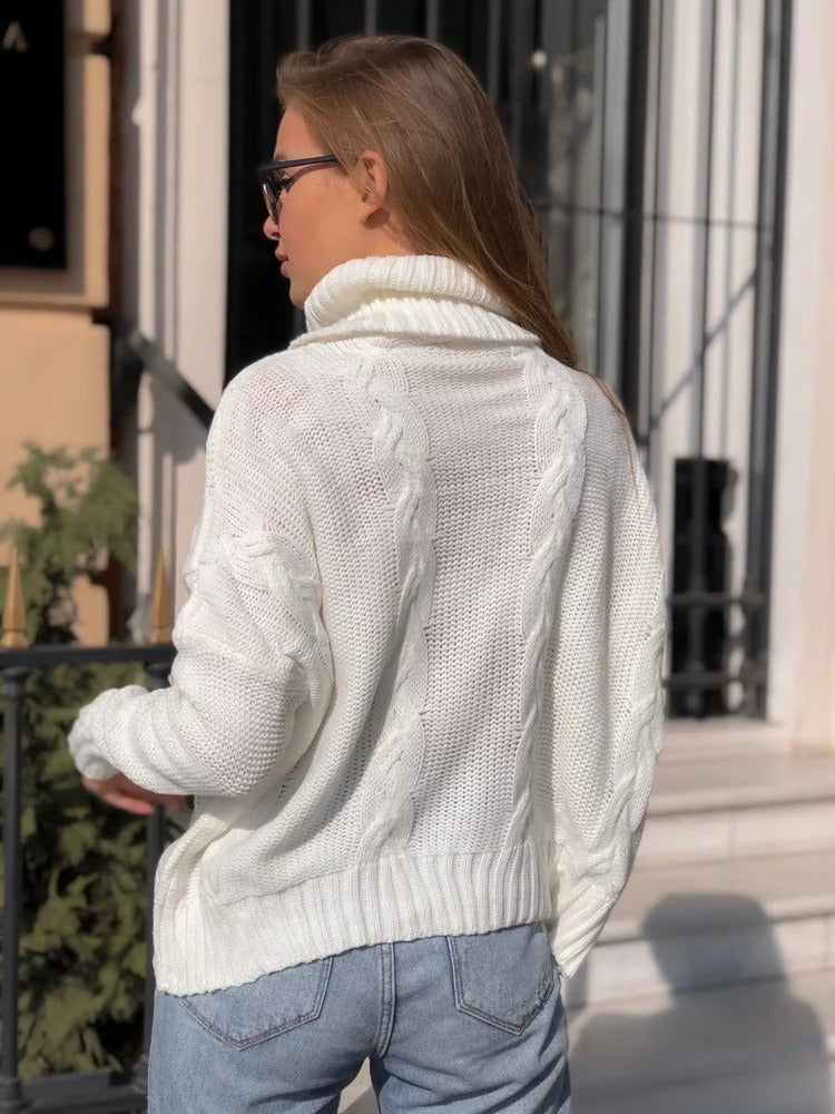 Damstickad Tröja – Chunky Turtleneck 0