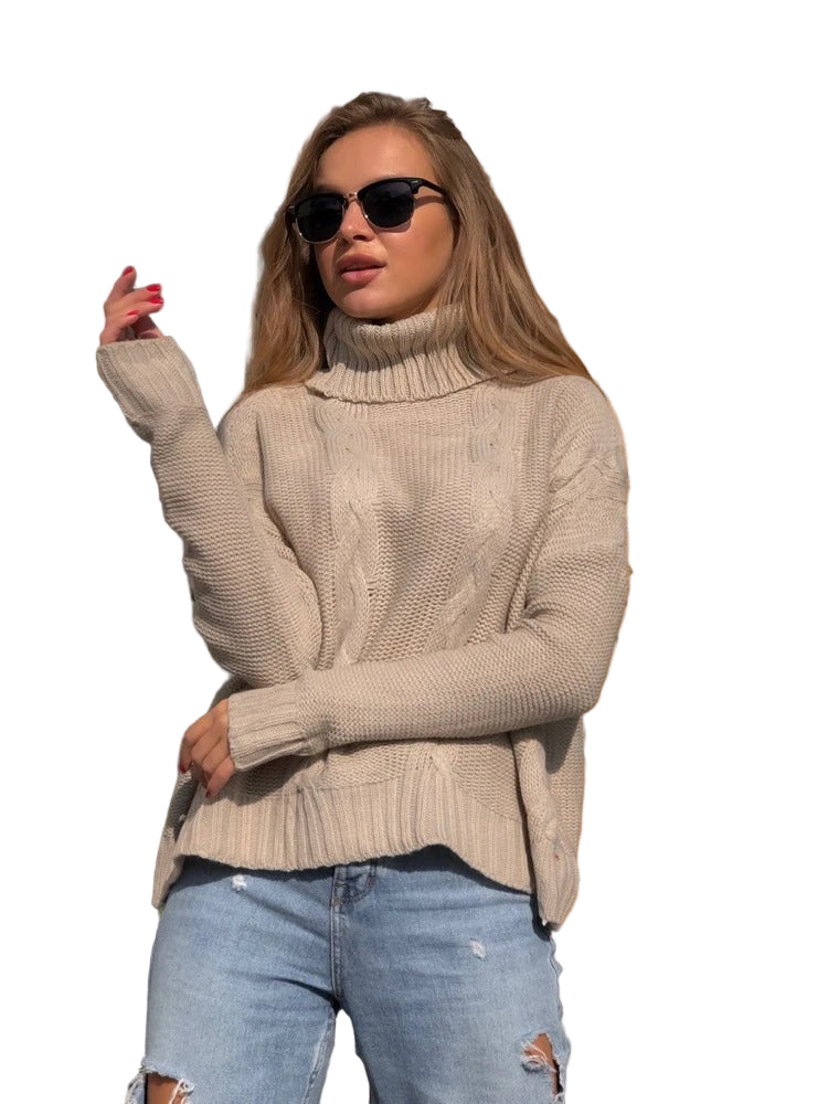 Damstickad Tröja – Chunky Turtleneck 1