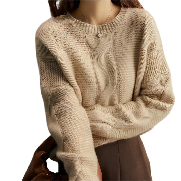 Damtröja i mjuk bomull med sött mönster 0