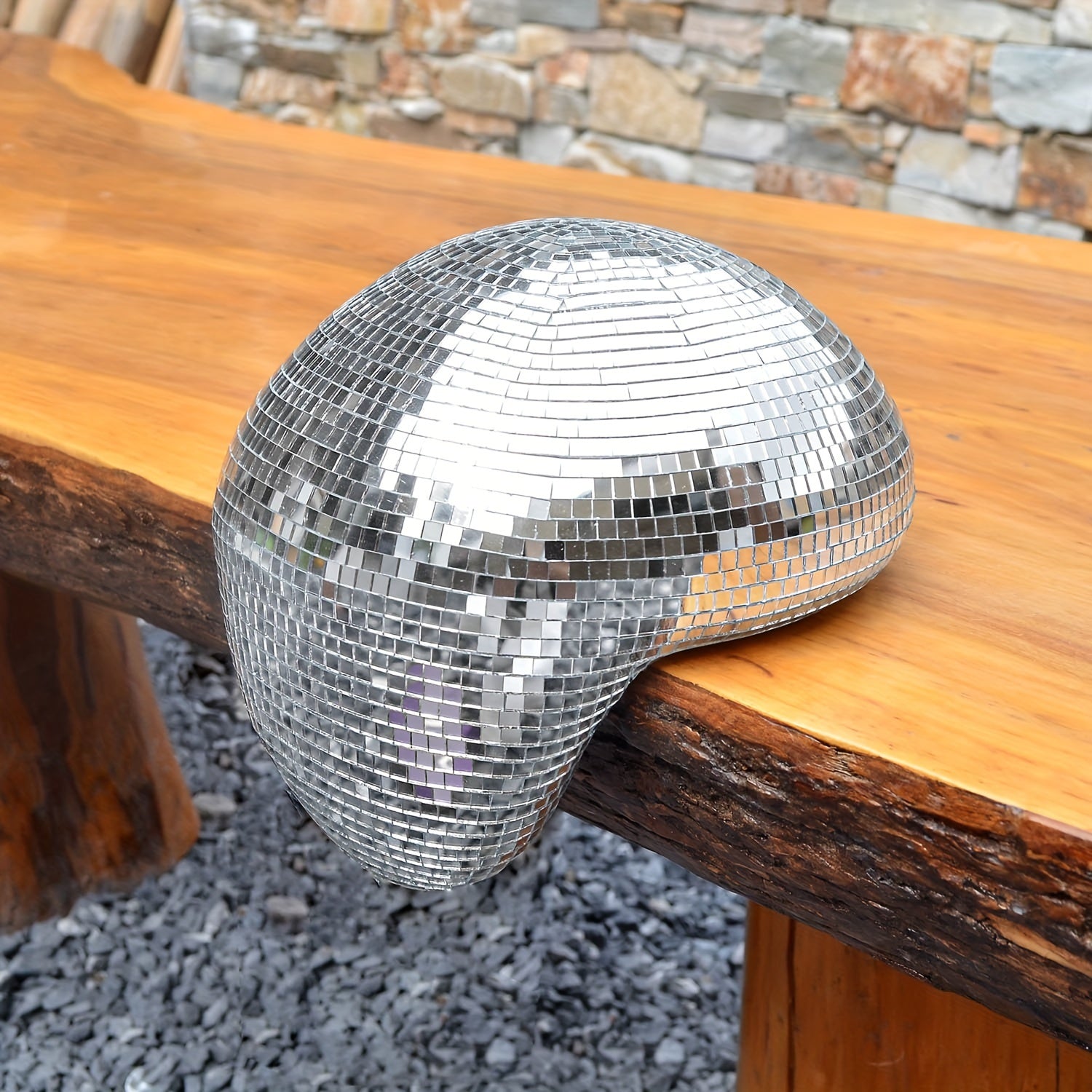 Dekorativ Discoboll Skulptur i Spegelglas 4