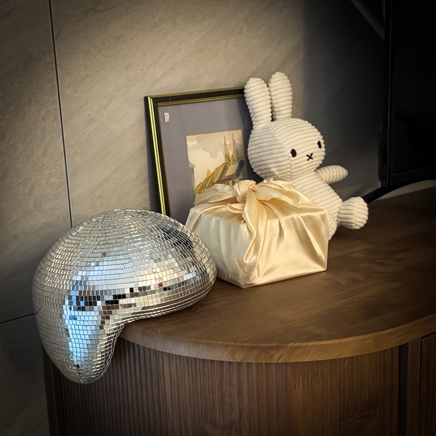 Dekorativ Discoboll Skulptur i Spegelglas 7