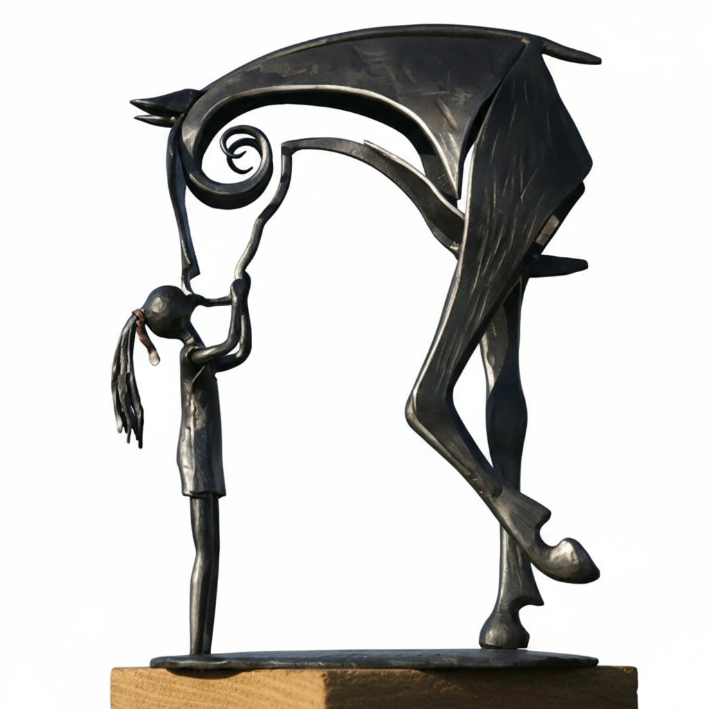 Dekorativ Hästskulptur för Trädgård 0