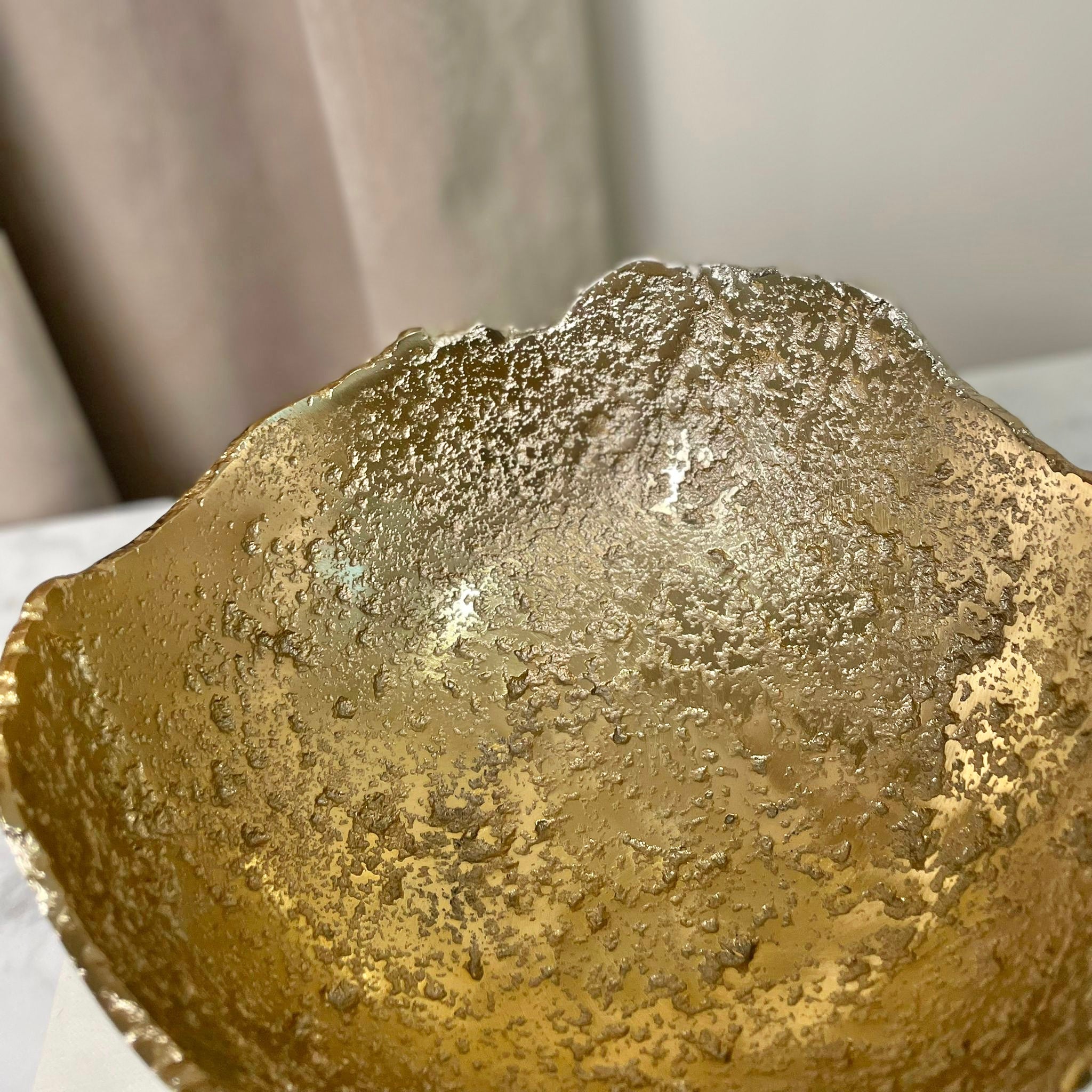 Dekorativ Skål Abstrakt Design Silver Guld 2