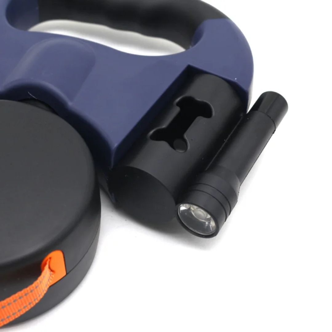 Dubbelt Hundkoppel med Ficklampa och 360-graders Trasslingsmekanism 7