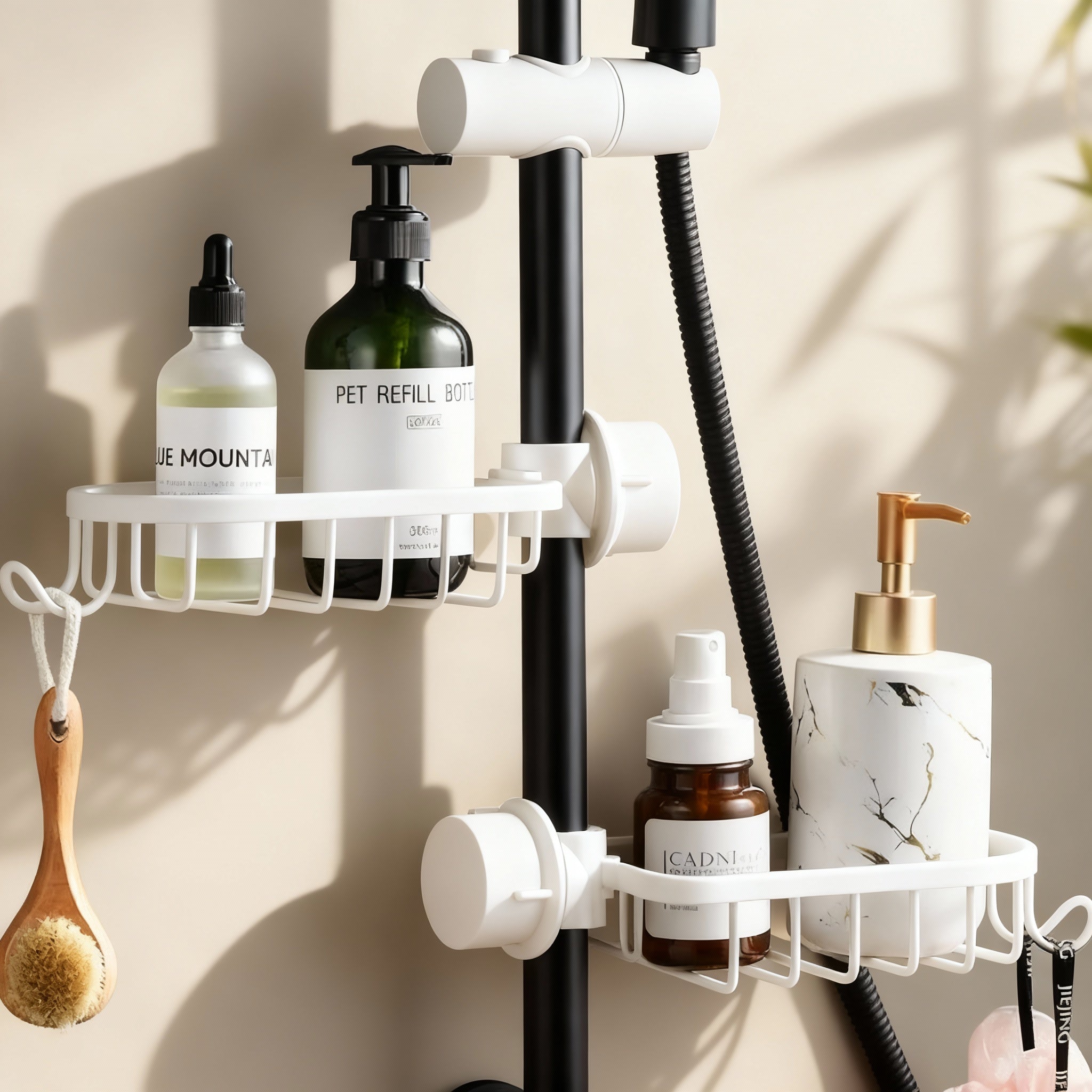 Duschhylla Platsbesparande Design för Badkar - Hylla i Dusch med Öppen Gallerdesign 2