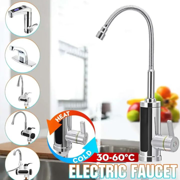 Elektrisk Varmvattenkran För Kök Modern Design Med Snabb Uppvärmning 2