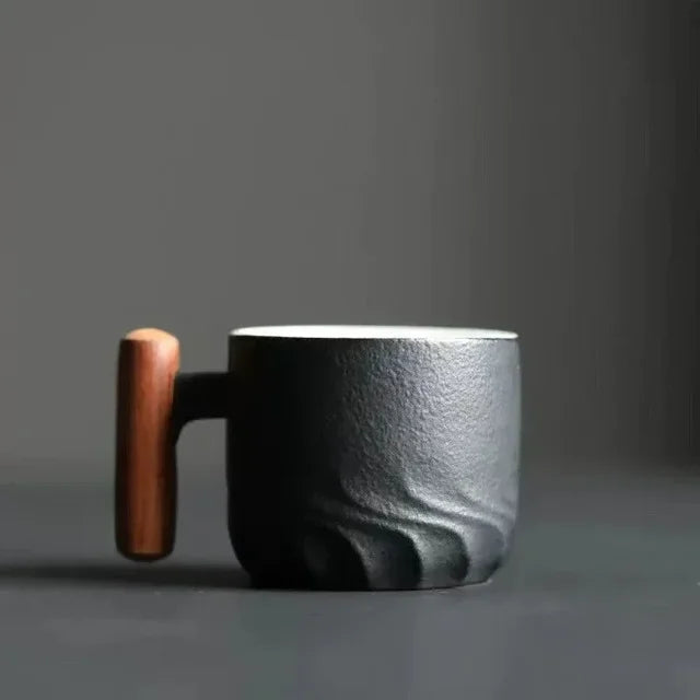 Espresso Mugg med Unik Design och Trähandtag 3