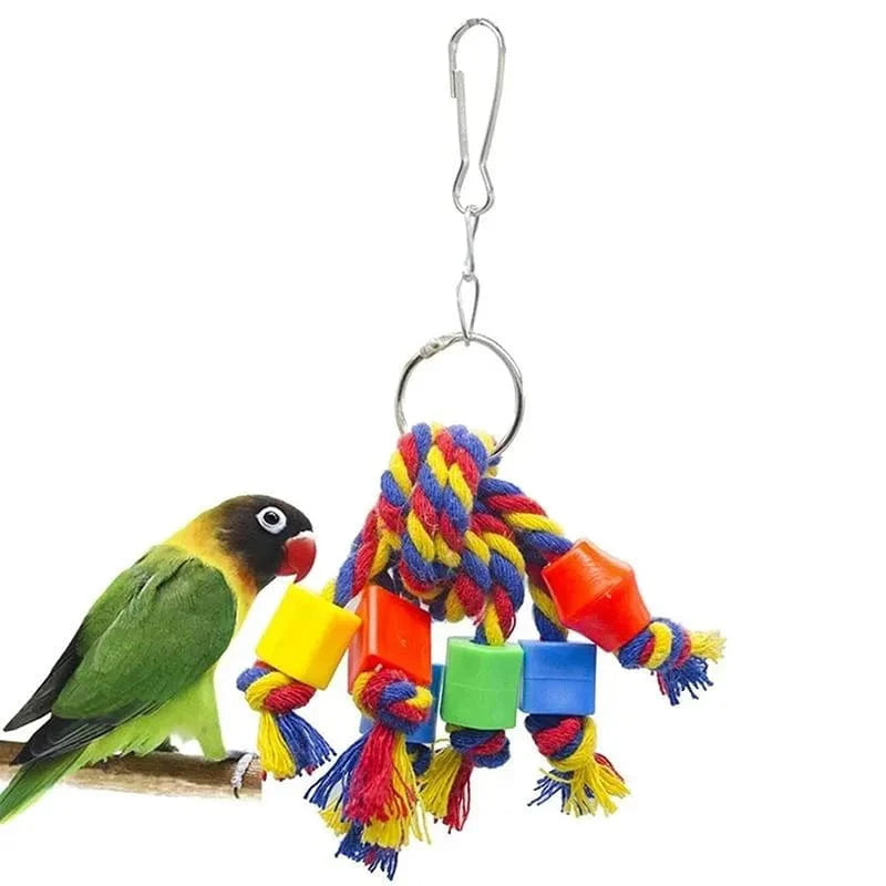 Fågel Tuggleksak För Papegojor Och Småfåglar Färgglad Design 5