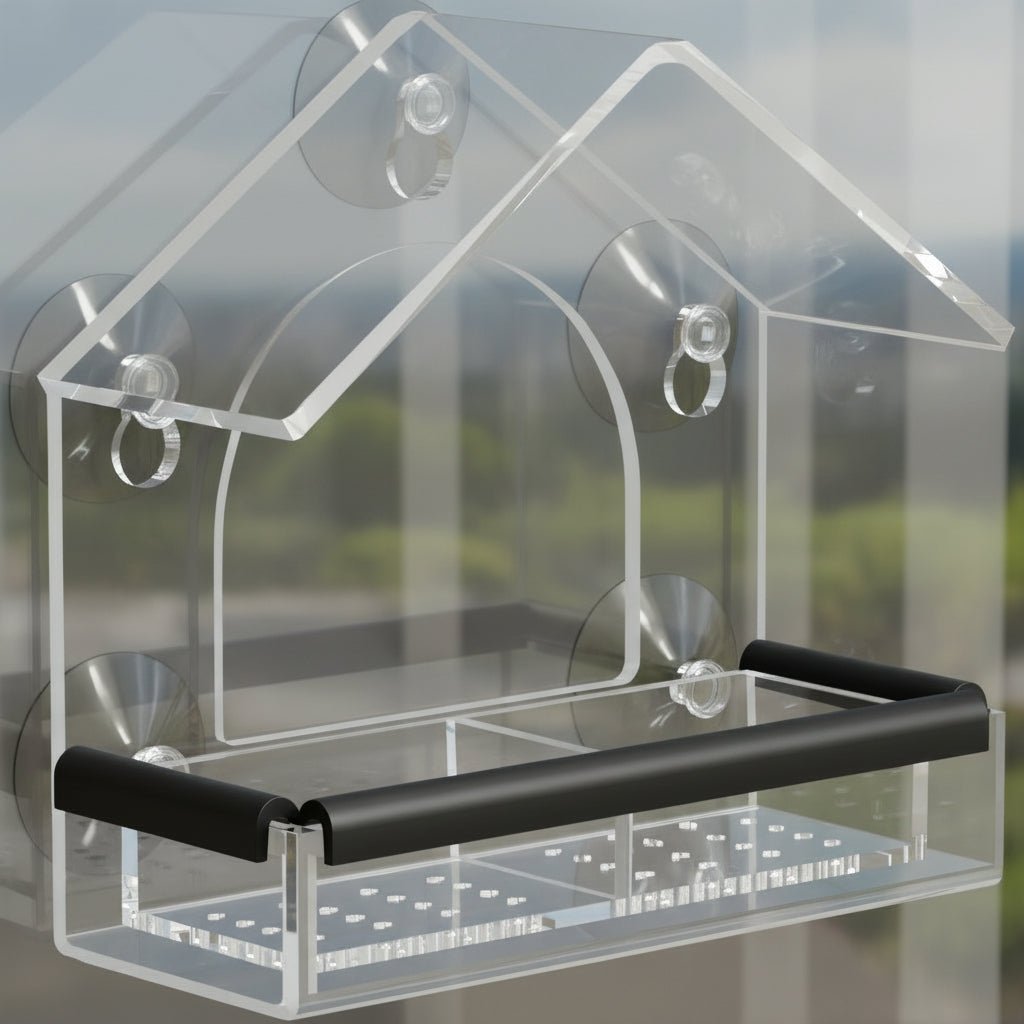 Fågelmatare i Akryl för Fönsterobservation 3