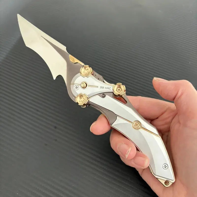 Fällkniv med 8Cr13Mov Stålblad och Metallhandtag 5