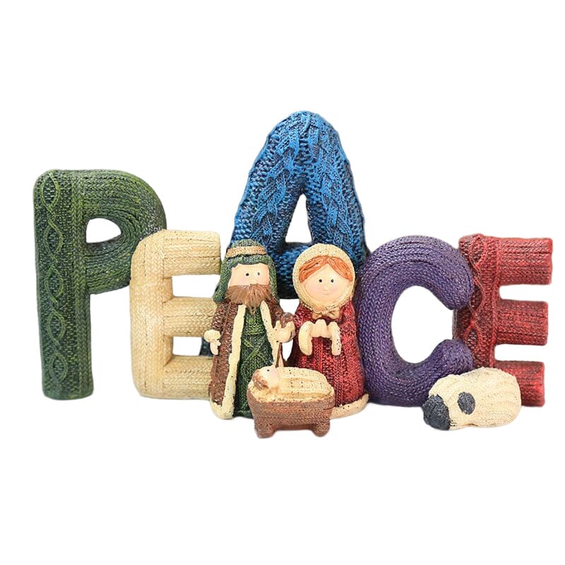 Familjefödelsestaty med Detaljerat Hantverk 15