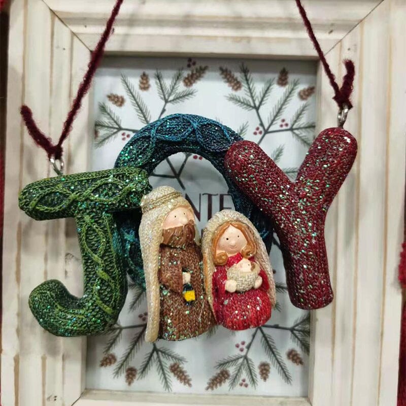 Familjefödelsestaty med Detaljerat Hantverk 5