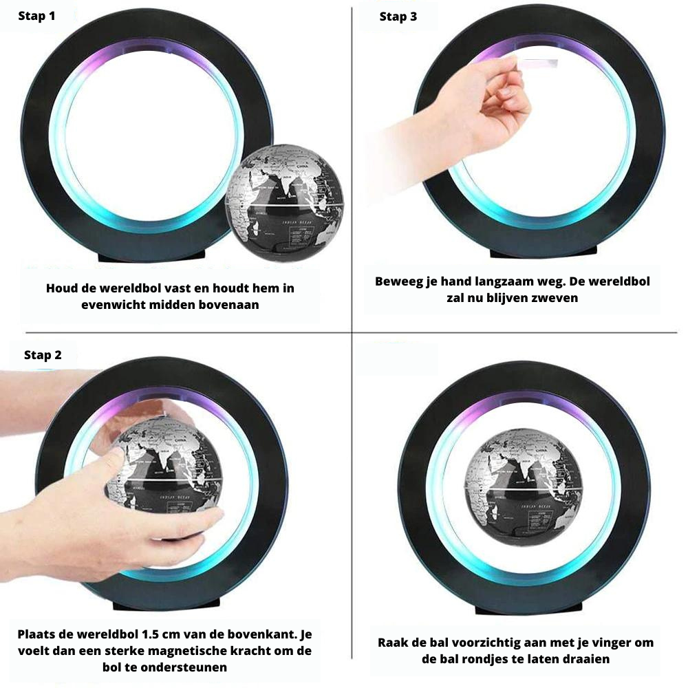 Flytande Jordglob Lampa Unik Design 5