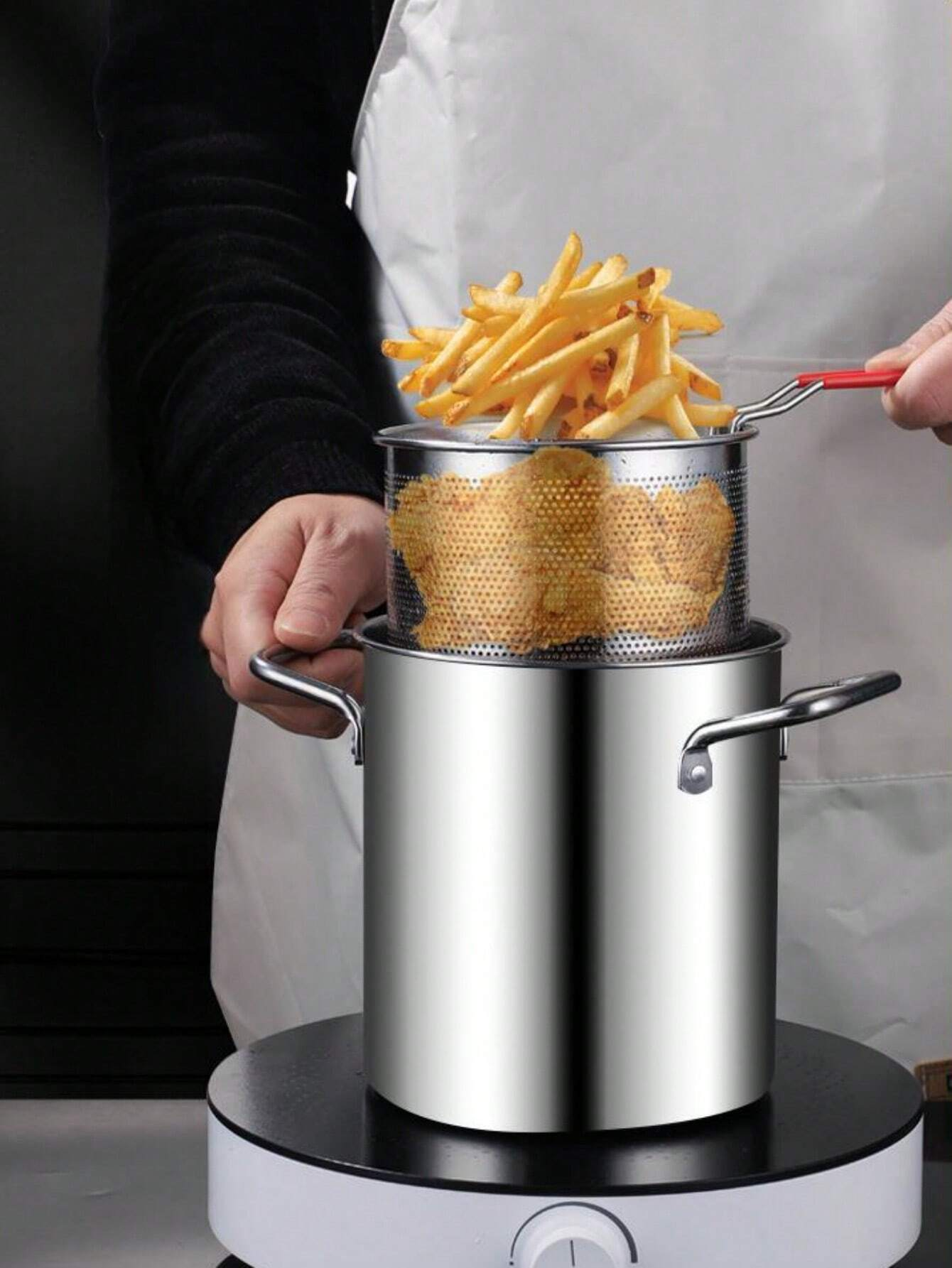 Fritös för Hemmet i Rostfritt Stål 1