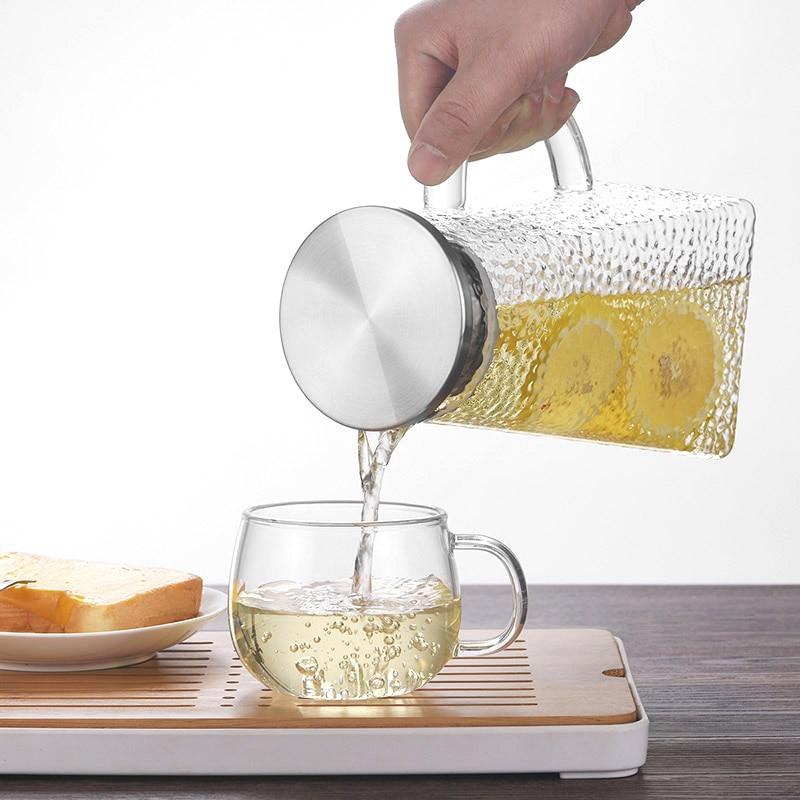 Genomskinlig Tekokare i Glas med Dubbelfilter 3