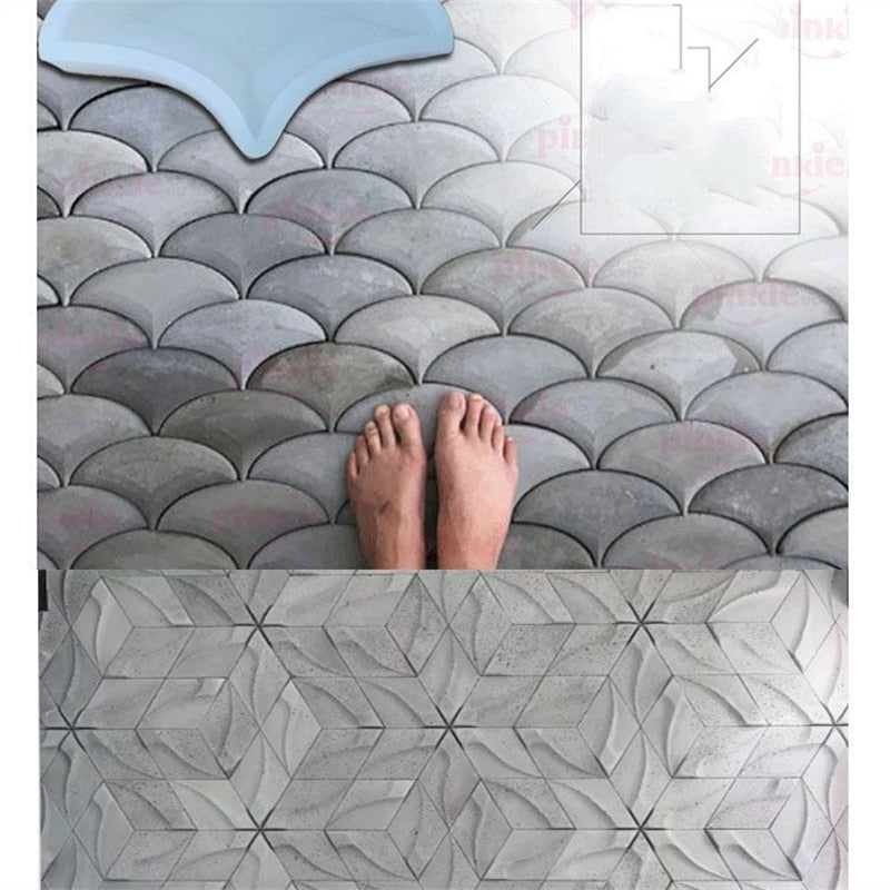 Geometrisk Silikonform för Golvdesign 1