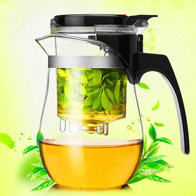 Glas Infusionskanna Läckagesäker för Te och Kaffe 2