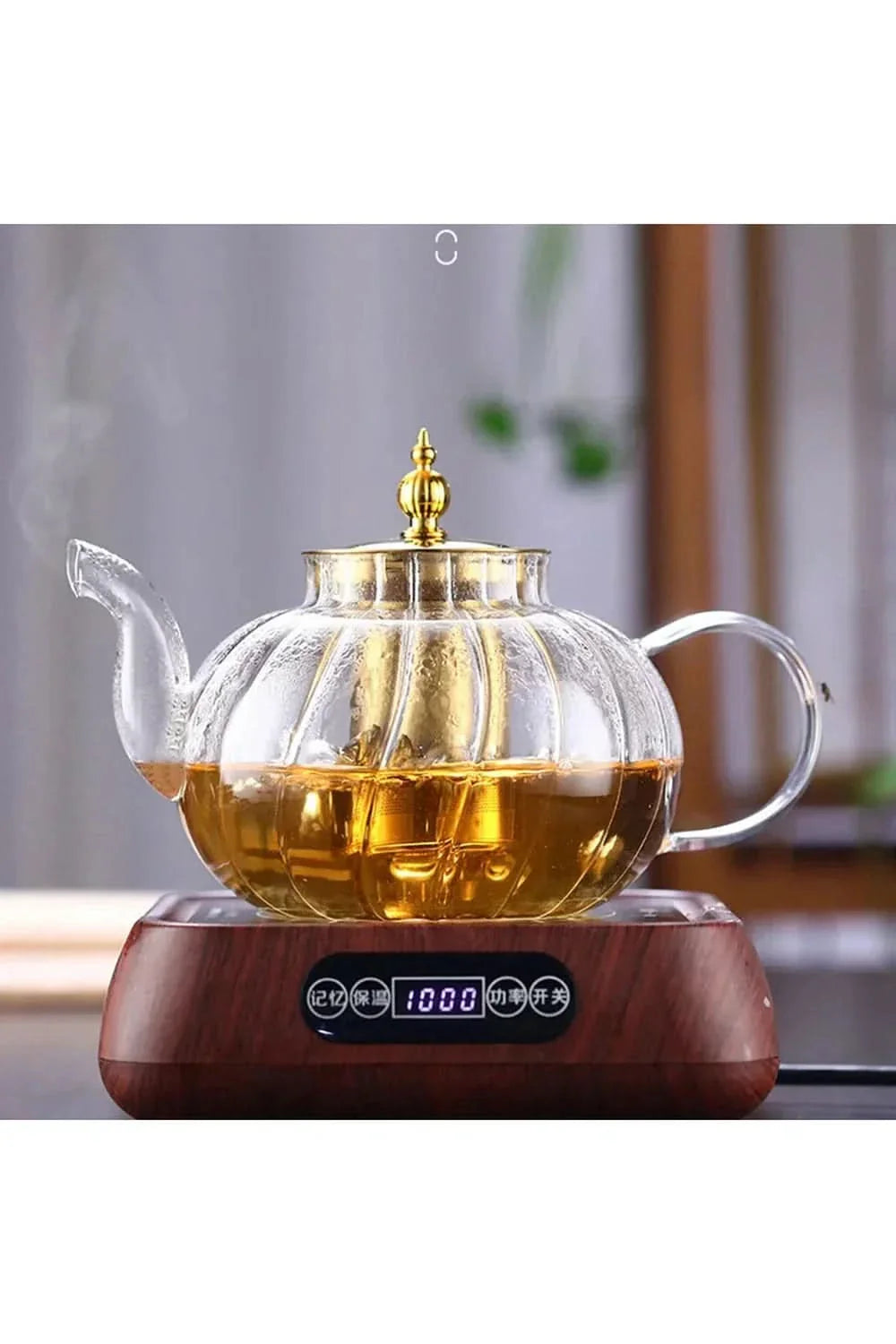 Glas Tekanna med Infusionsanordning för Löst Te 6