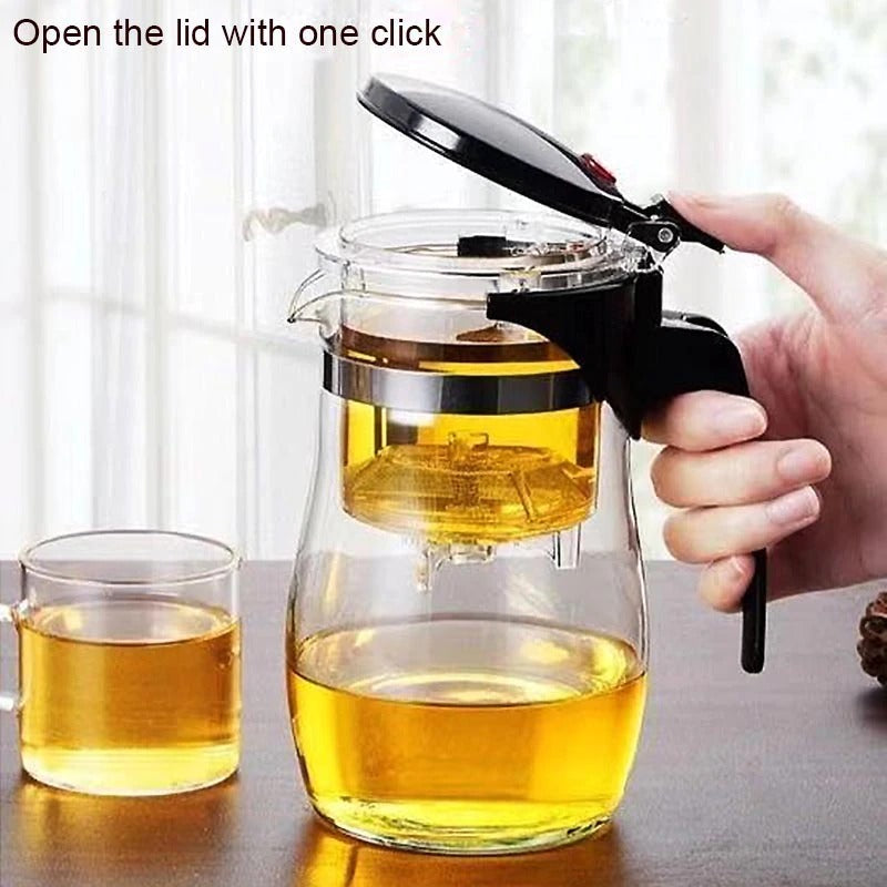 Glas Tekanna med Teinfuser för Varmt Te 1