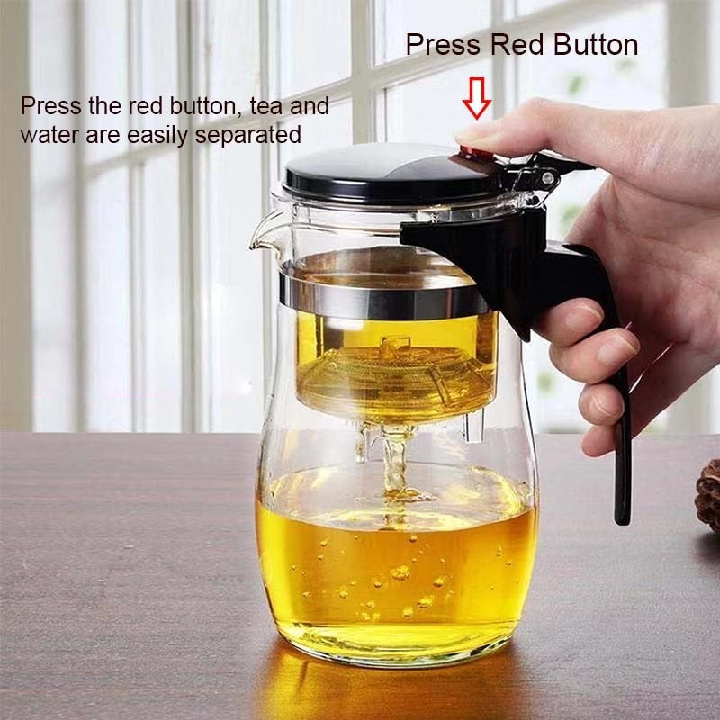 Glas Tekanna med Teinfuser för Varmt Te 2
