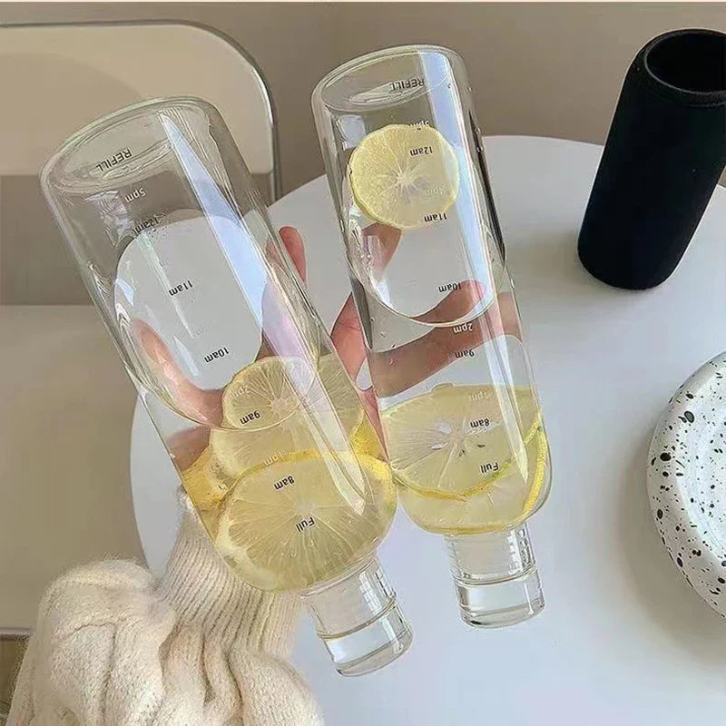 Glasdricksflaska med Timer och Läckagesäker Design 4