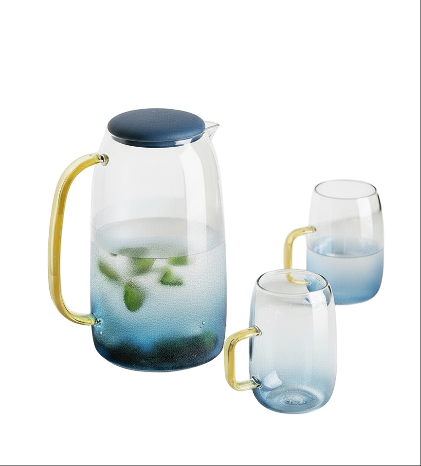 Glaskanna Set för Servering med Matchande Glas 0