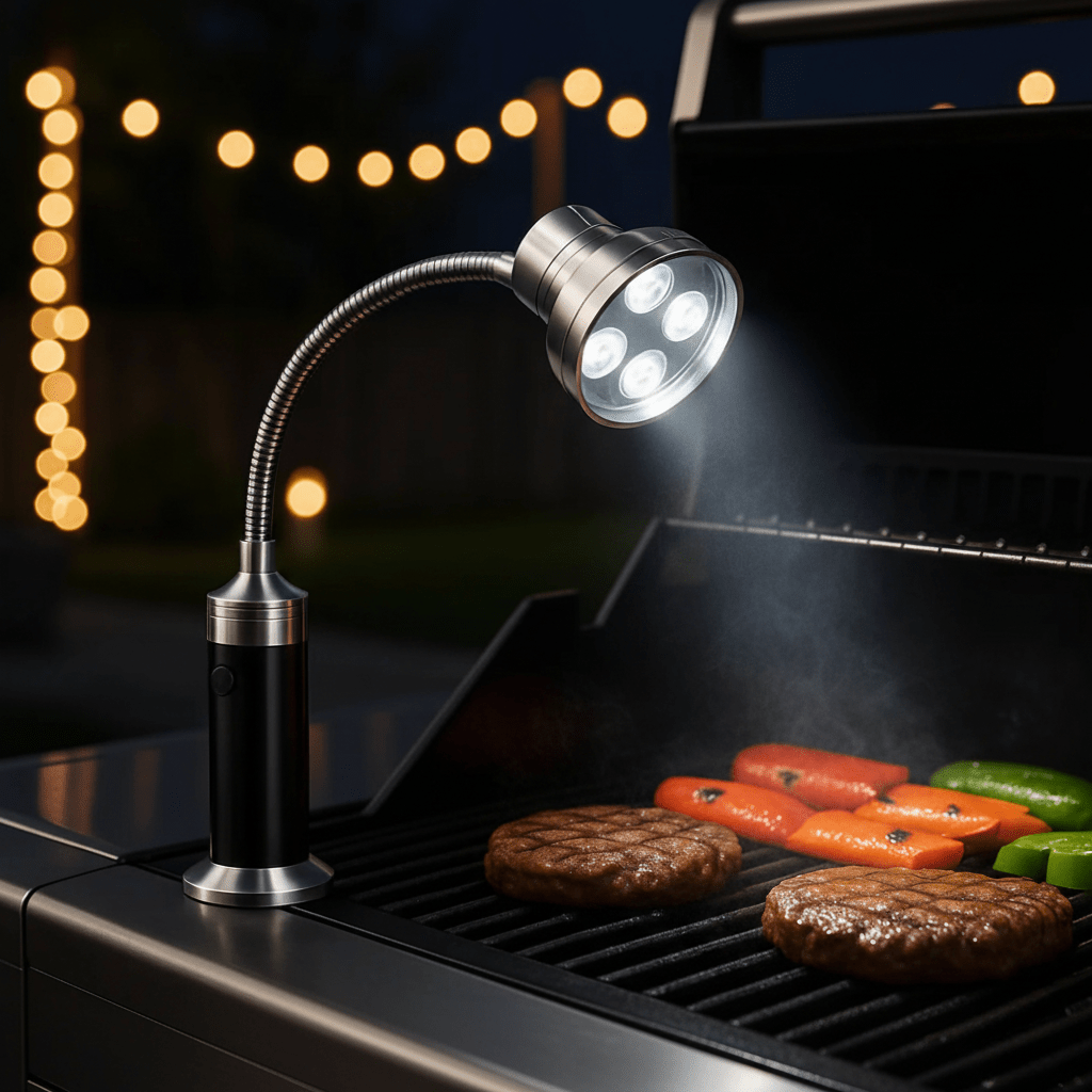 Grilllampa med Magnetisk Bas och Justerbar Hals 0