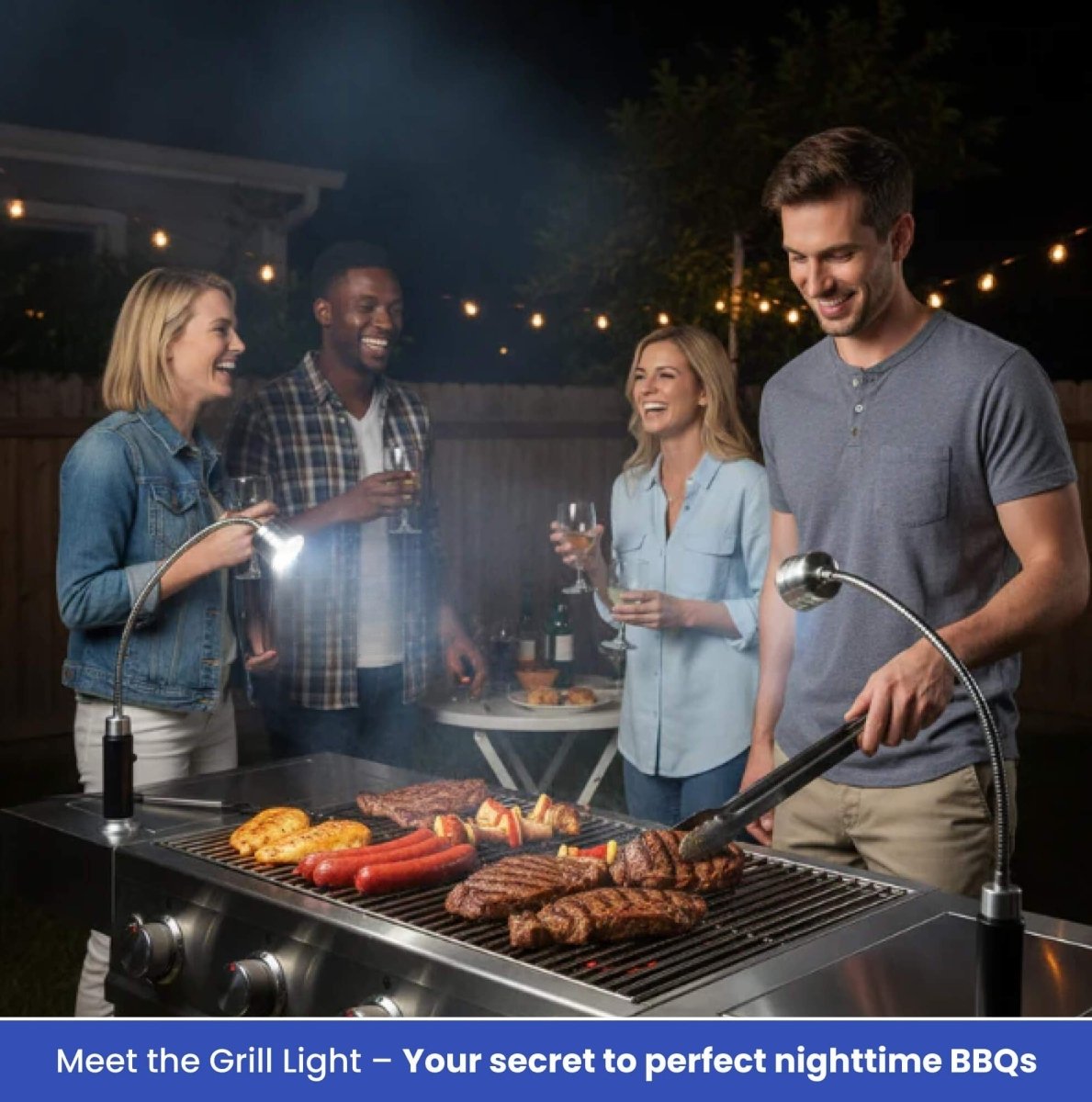 Grilllampa med Magnetisk Bas och Justerbar Hals 2
