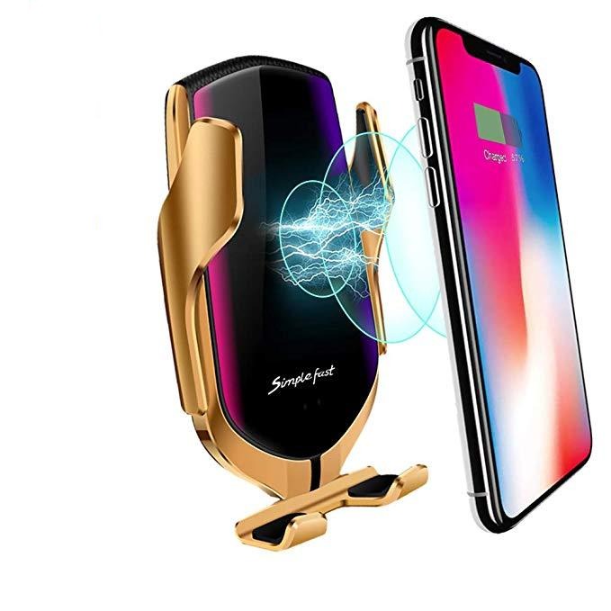 PREMIUM - Automatisk fastspänning av telefonhållare | Trådlös laddare