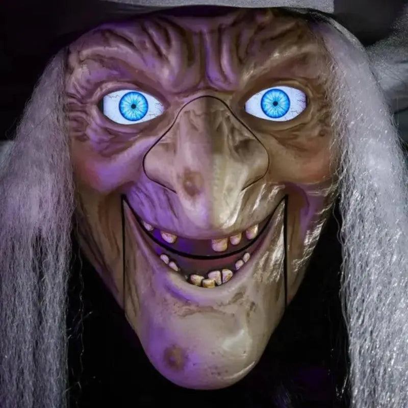 Halloween Dekoration Flygande Häxa Med Ljus och Ljud 2
