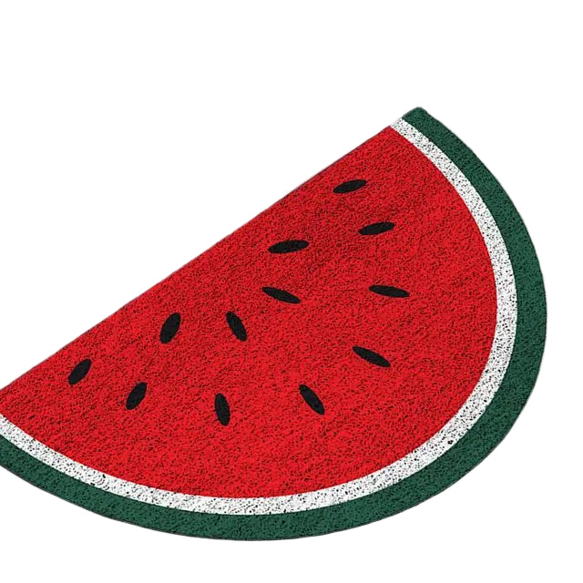 Halvcirkel Dörrmatta med Regnbåge och Vattenmelontryck 4