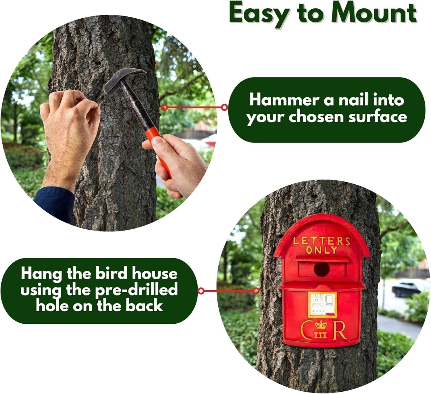 Hängande Fågelholk för Trädgård 7