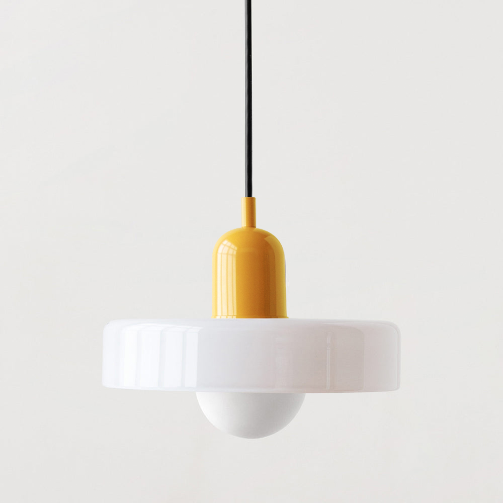 Hängande Lampa i Färgat Glas Modern Design 18