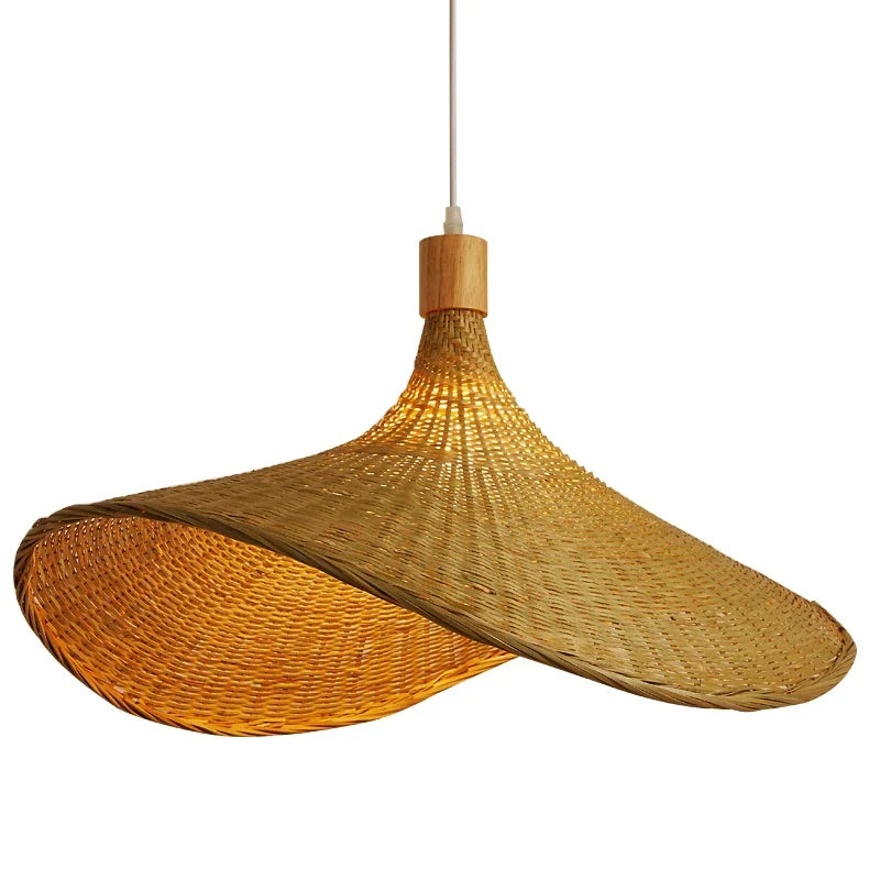 Hängande Taklampa Boho Stil med Vävd Bambu Design för Vardagsrum och Matsal 6